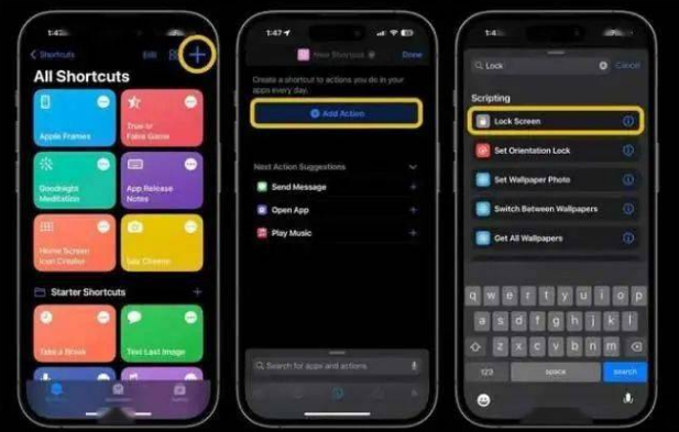 芮城苹果14锁屏维修店分享iPhone14升级iOS16.4后如何创建锁屏快捷方式 