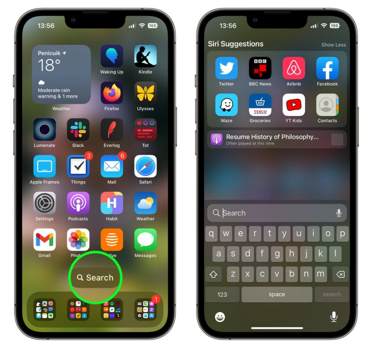 芮城苹果手机维修分享升级到 iOS 16 后，如何删除主屏幕上的搜索按钮 